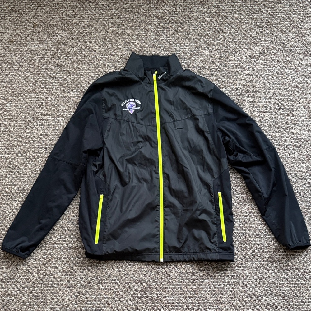 Nike Golf Black Jacket with Neon Zipper